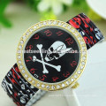 2014 Fashion design alloy band skull watch